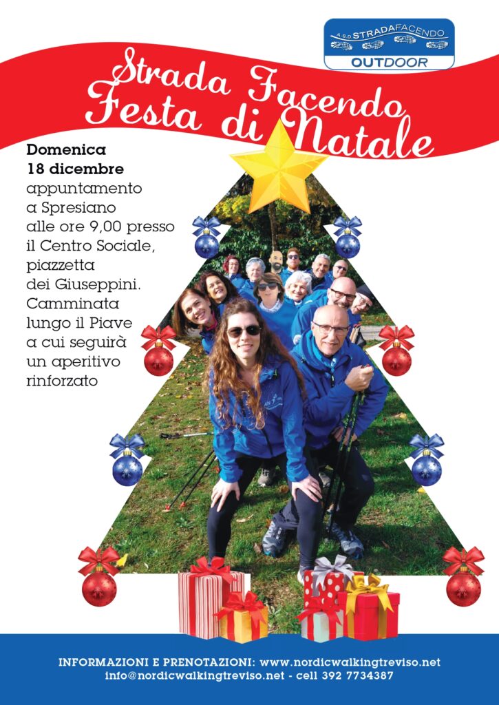 camminata auguri natale nordic walking